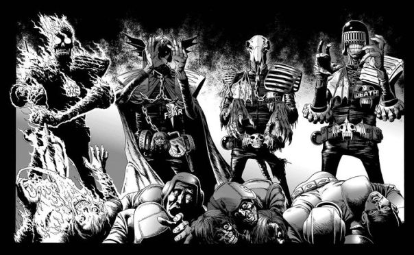 The Four Dark Judges Are Here To Torture, Kill, And Wish Dredd Happy Anniversary... Before Torturing And Killing Him Of Course!